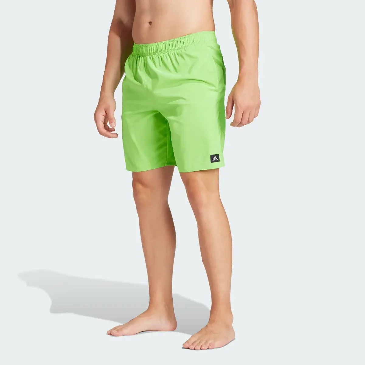 Adidas Solid CLX Classic-Length Swim Shorts. 1