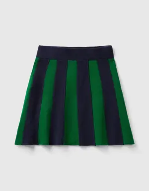 skirt with vertical stripes