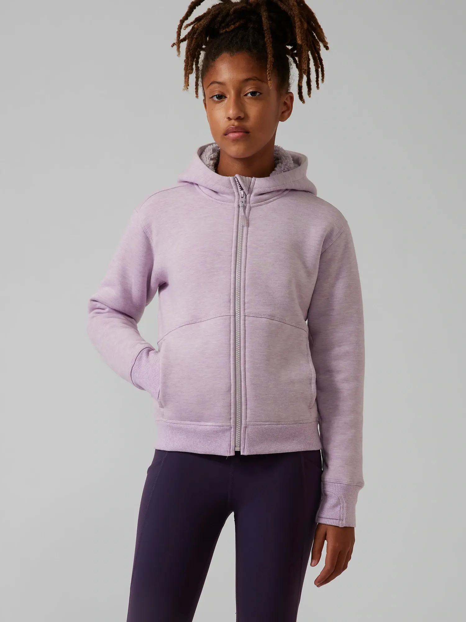Athleta Girl Bundle Up Jacket purple. 1