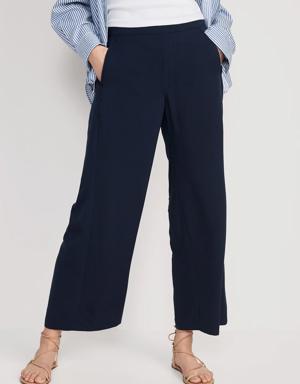 Old Navy High-Waisted Playa Soft-Spun Wide-Leg Pants for Women blue