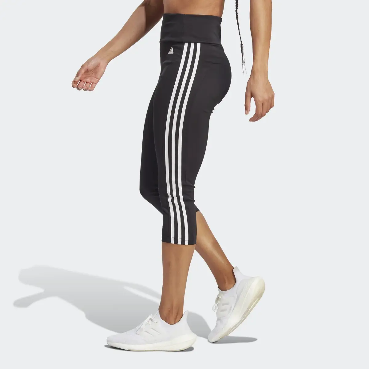 Adidas Designed to Move High-Rise 3-Stripes 3/4 Sport Leggings. 2