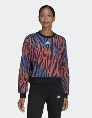 Tiger-Print Sweatshirt