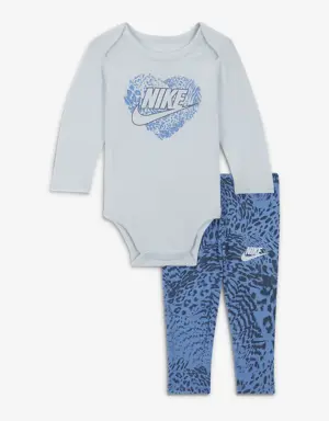 Nike Animal Print Bodysuit and Leggings Set