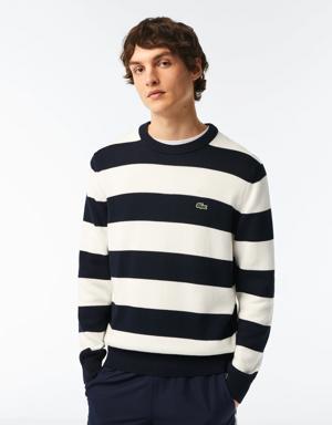 Men's Striped Organic Cotton Jersey Sweater