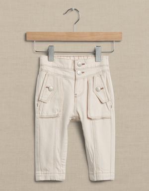 Barrel-Leg Jean for Baby + Toddler beige