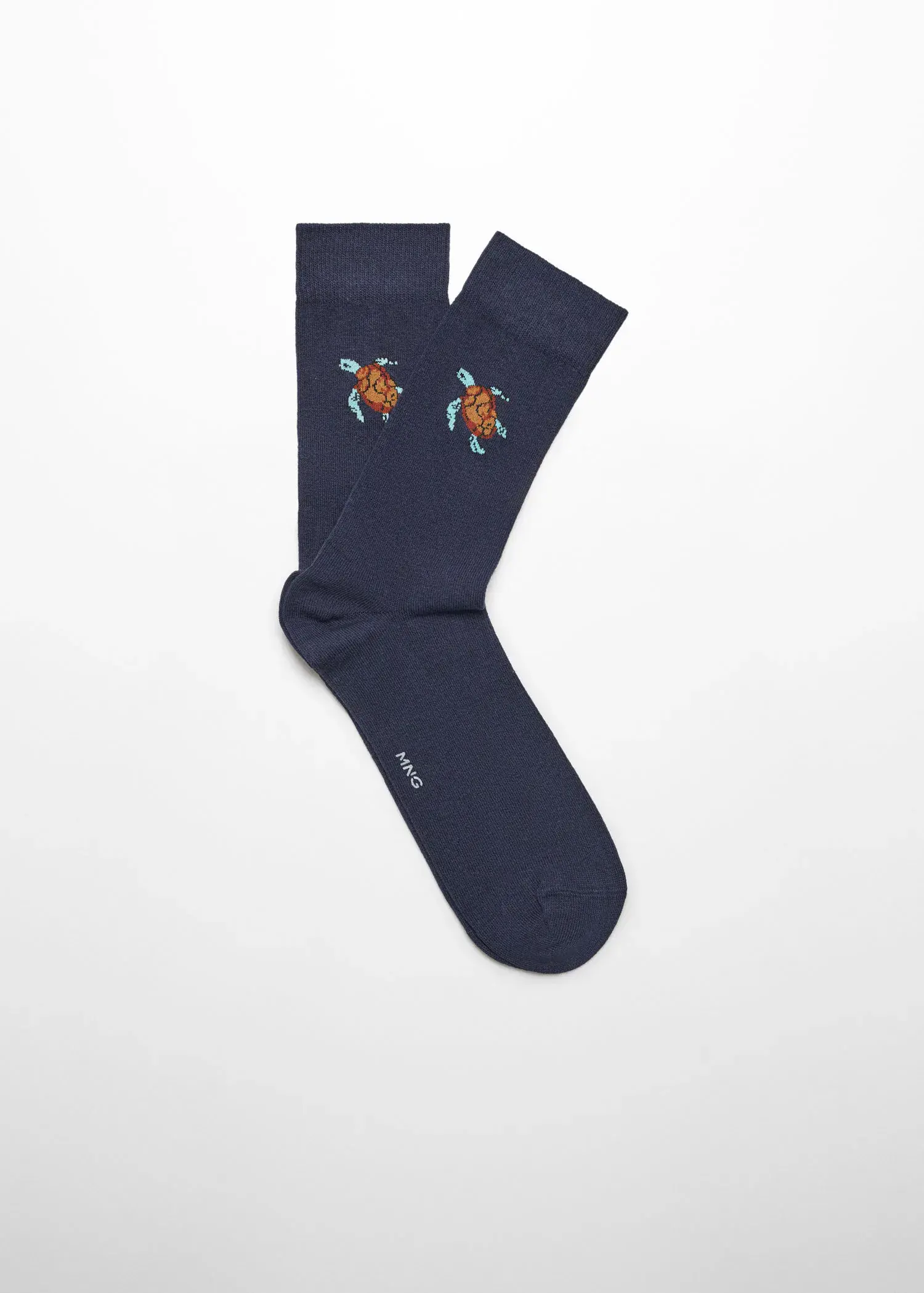 Mango Chaussettes coton broderie animal. 1