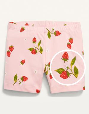 Jersey-Knit Biker Shorts for Toddler Girls pink