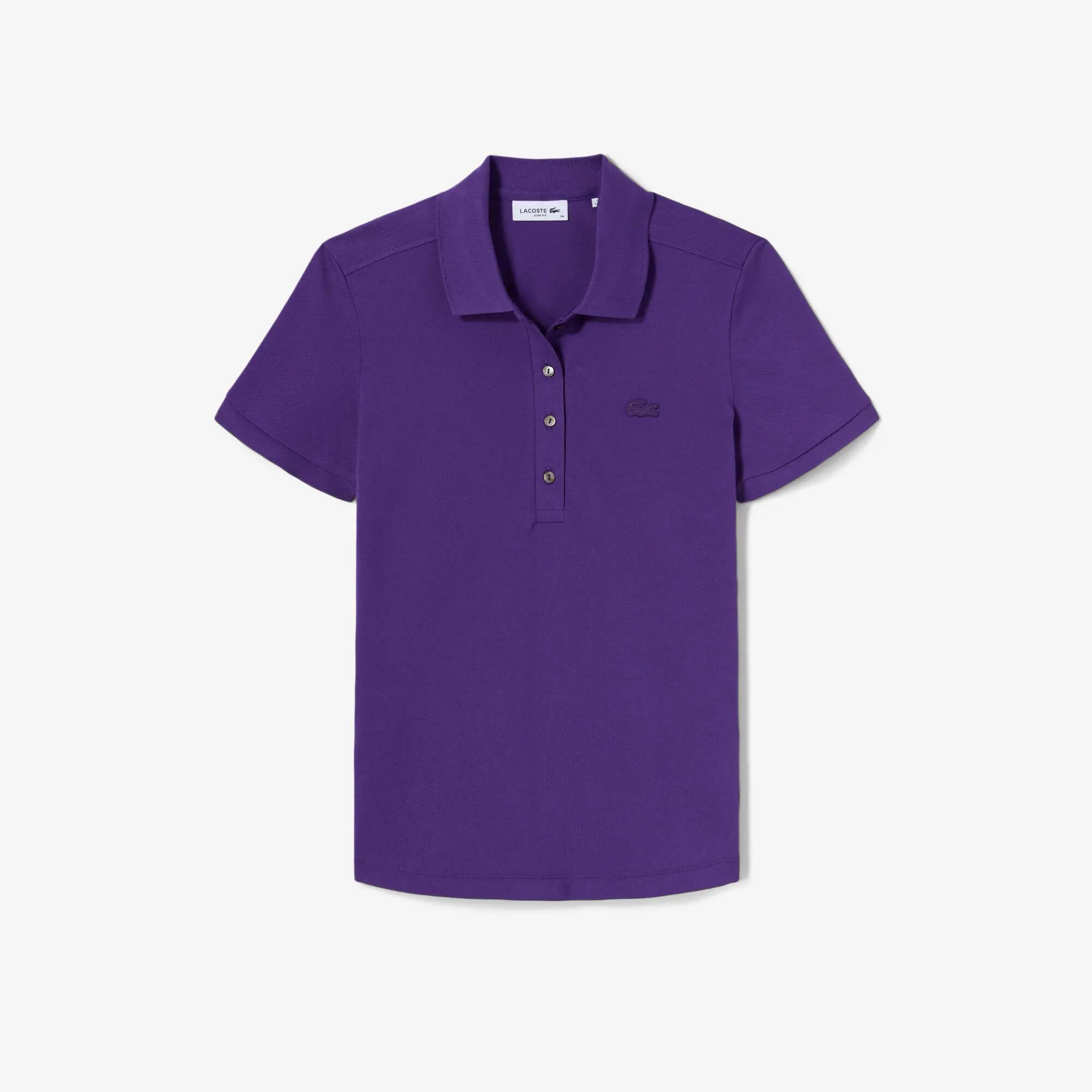 Lacoste Women's Slim Fit Stretch Cotton Piqué Polo. 2 Lacoste Women's Slim Fit Stretch Cotton Piqué Polo. 2