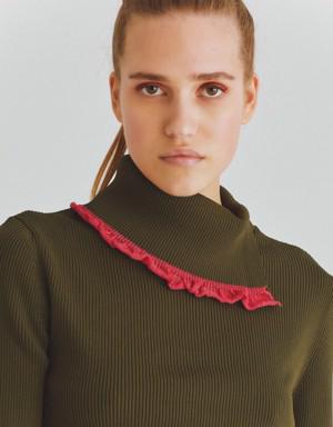 Lettice Trim Turtleneck Sweater