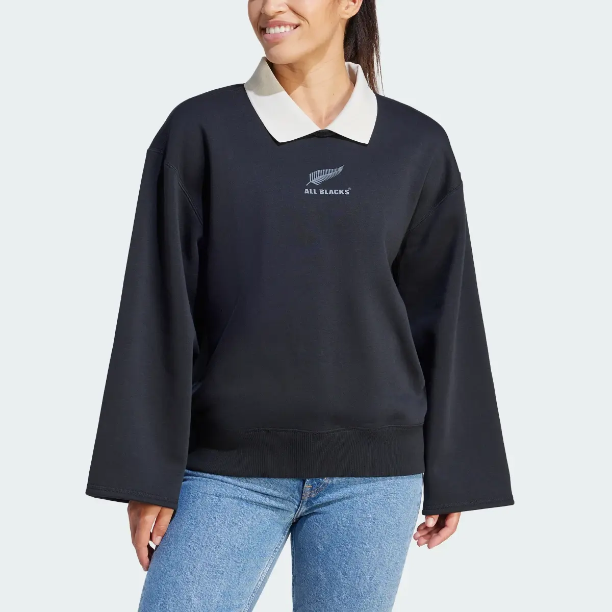 Adidas All Blacks Rugby Long Sleeve Lifestyle Sweatshirt. 1