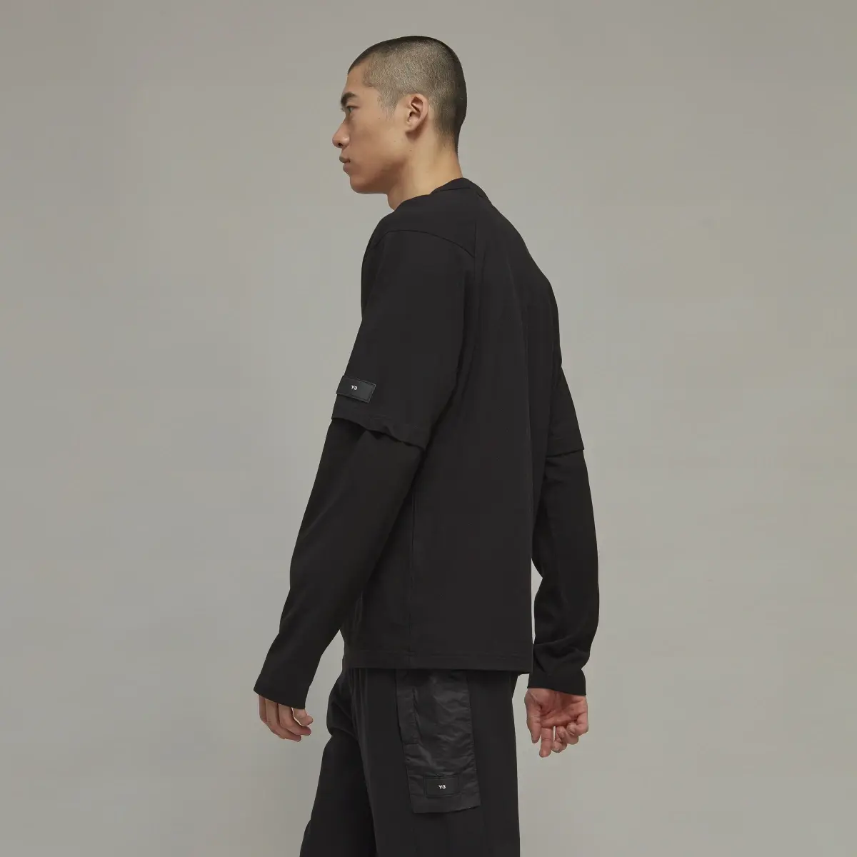 Adidas Y-3 Crepe Jersey Long Sleeve Tee. 2