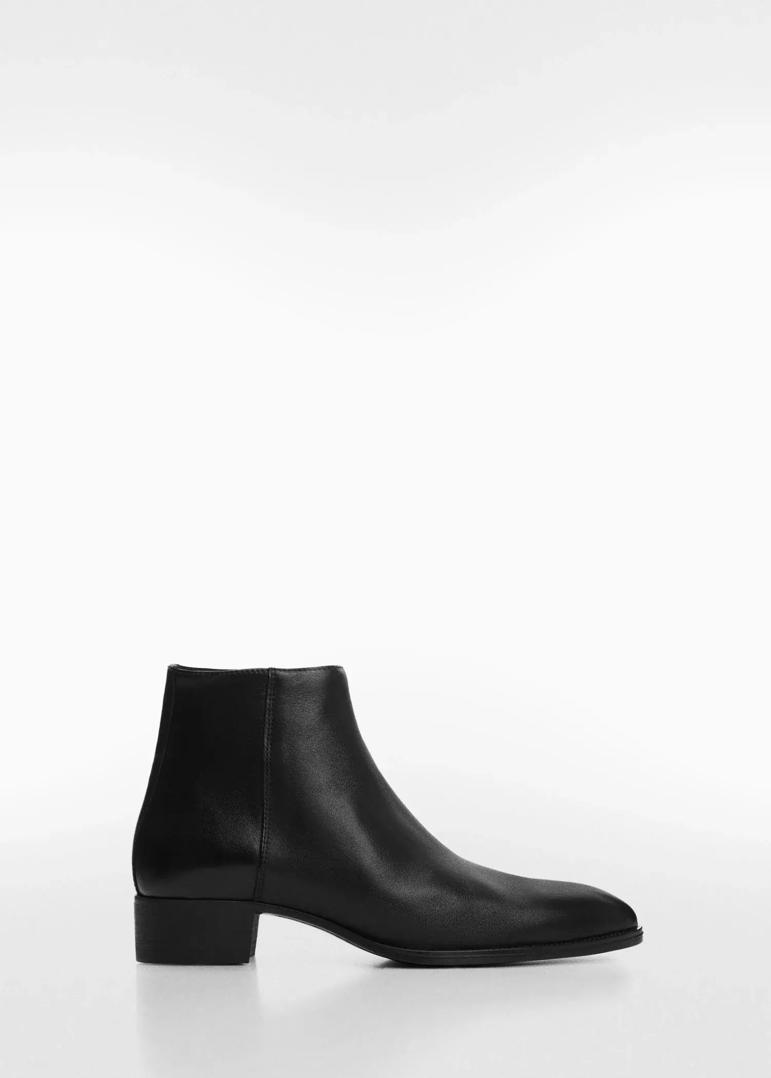 Mango Heel leather ankle boot. 1