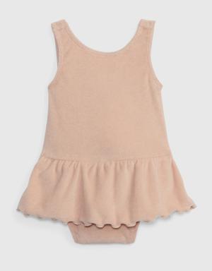 Baby Towel Terry Shorty One-Piece pink