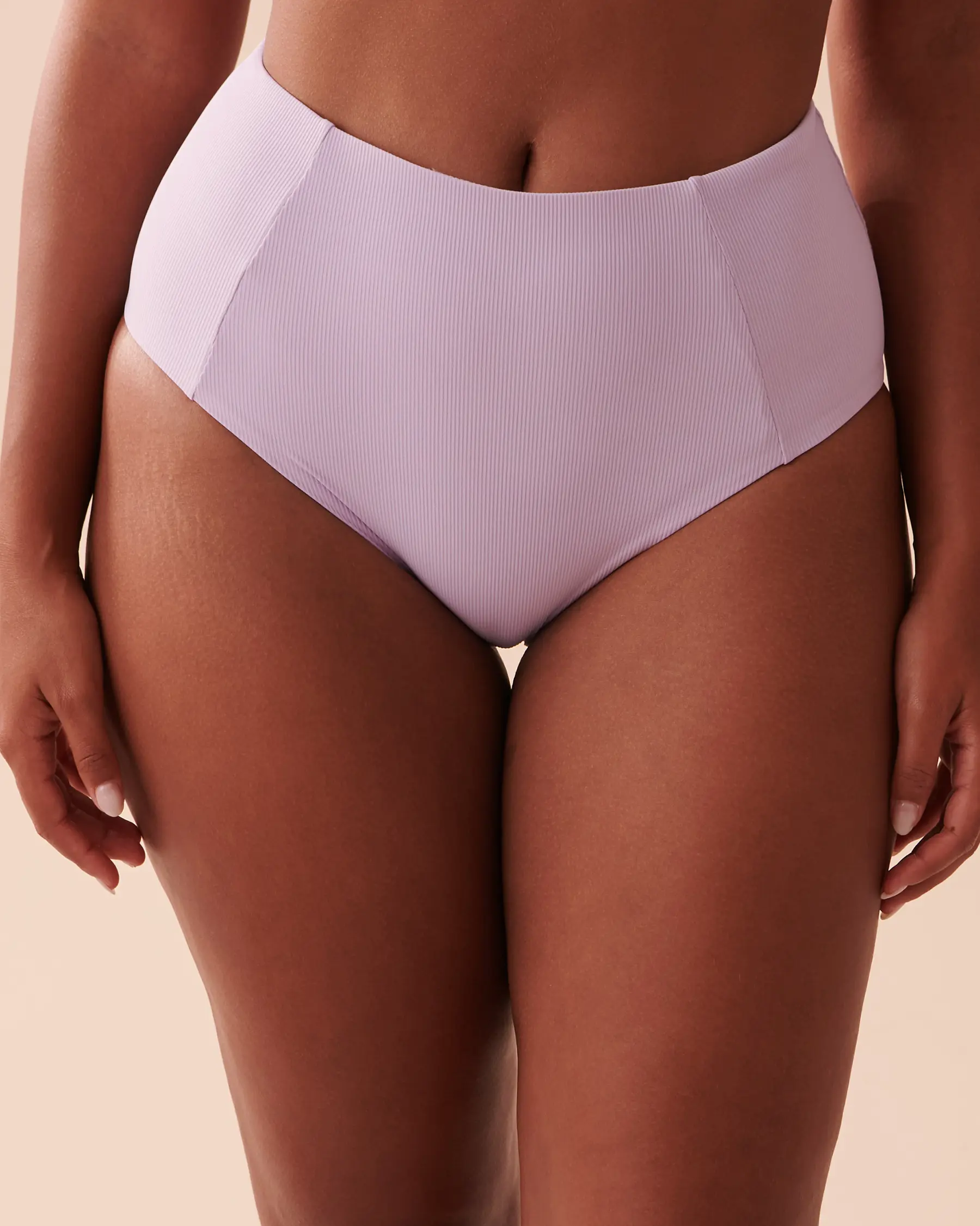 La Vie en Rose TEXTURED PASTEL High Waist Bikini Bottom. 1