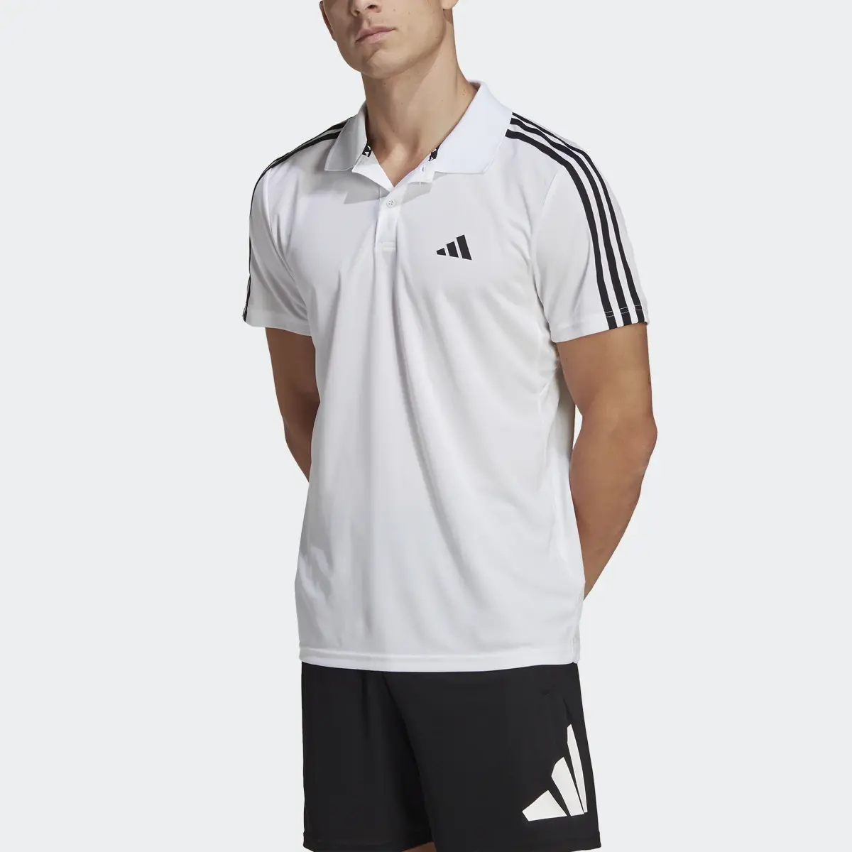 Adidas Training Essentials Piqué 3-Stripes Training Polo Tişört. 1