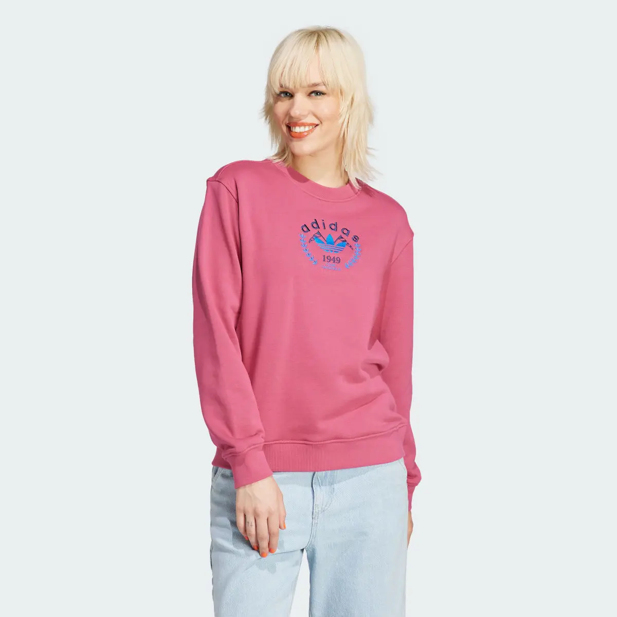 Adidas Crest Embroidery Sweatshirt. 2