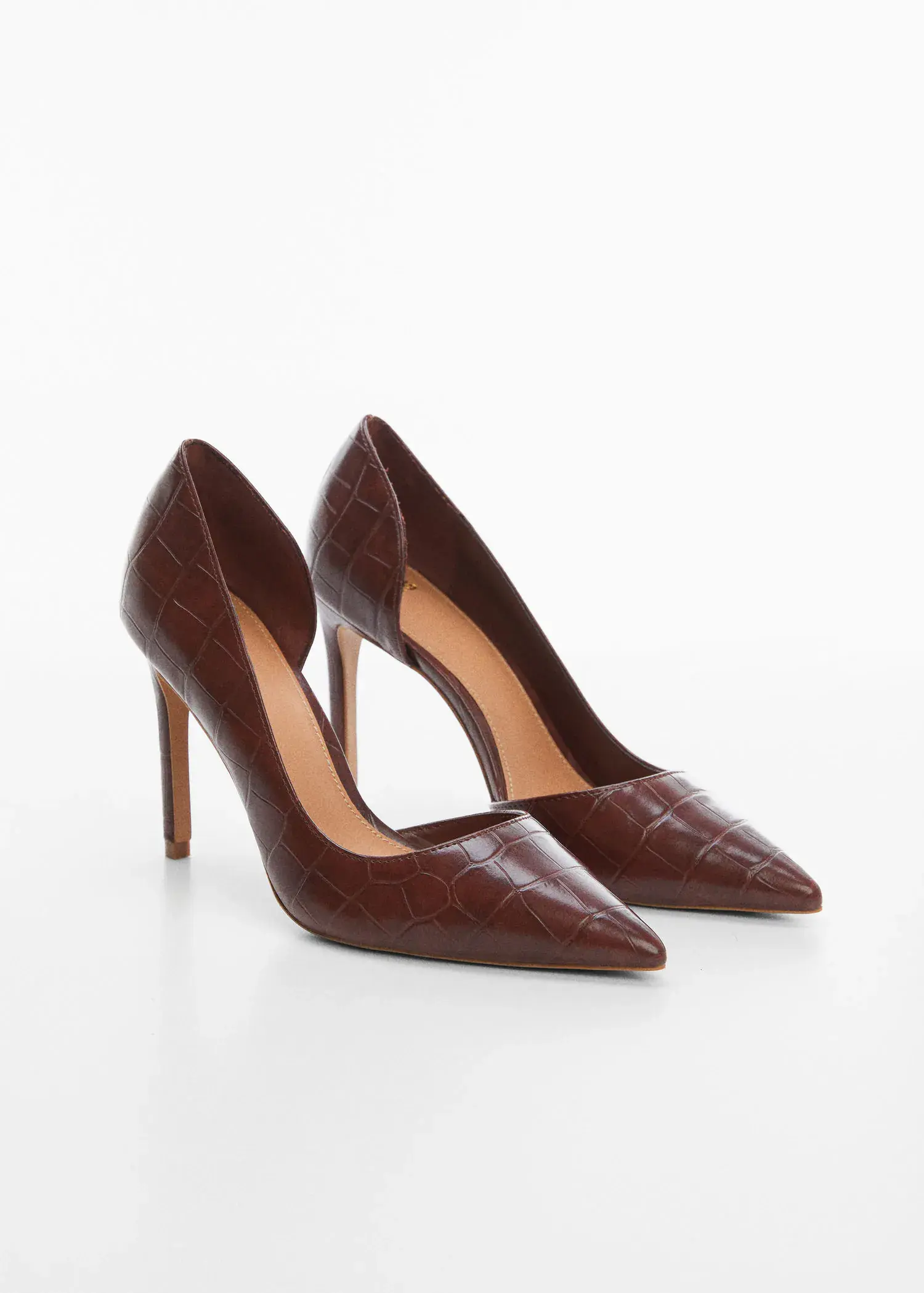 Mango Asymmetrical heeled shoes. 2