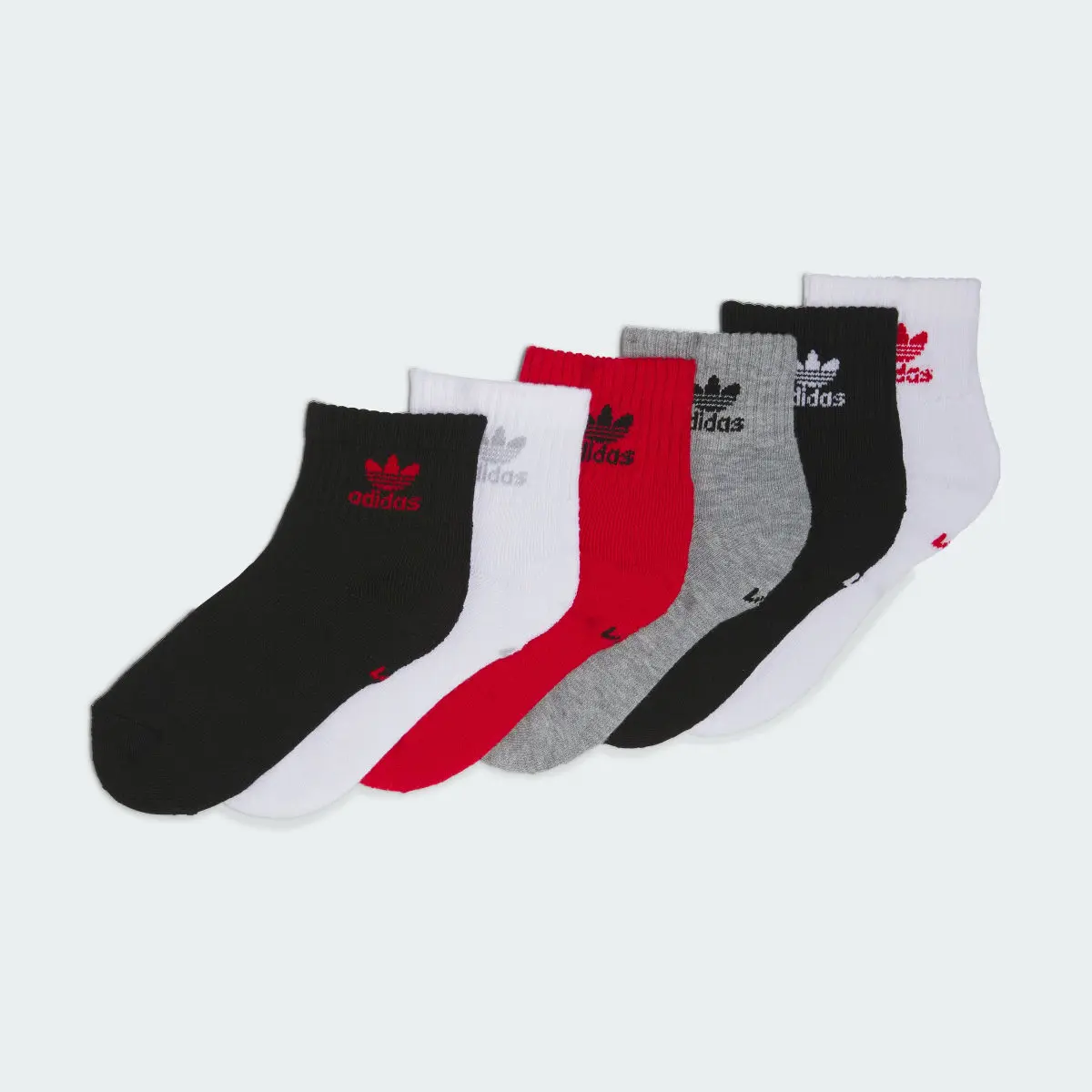 Adidas Trefoil Quarter Socks 6 Pairs. 2