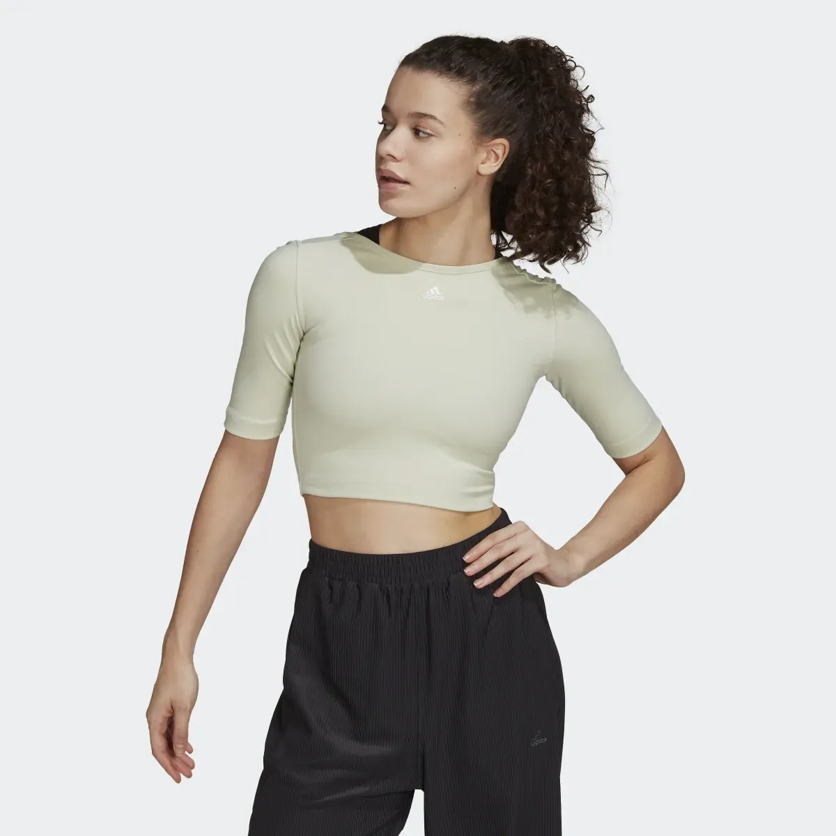 Adidas AEROREADY Studio Open-Back Top. 2