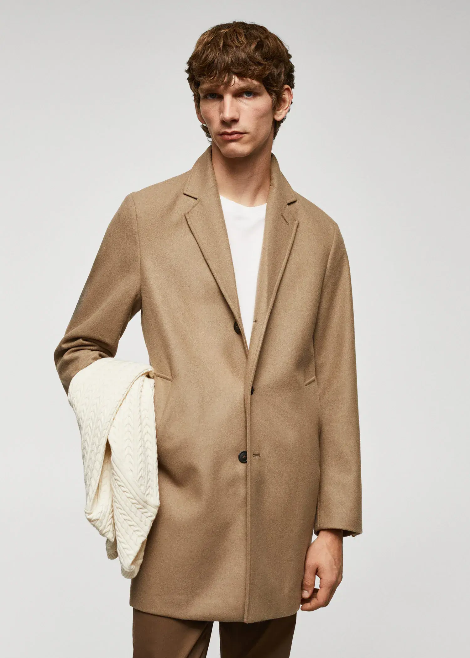 Mango Lightweight recycled wool coat . 1