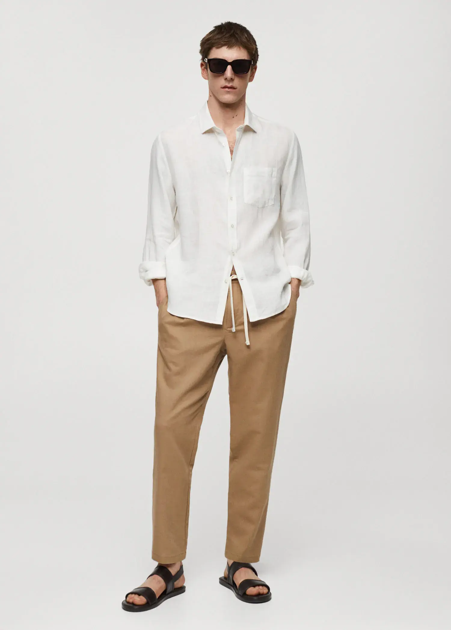Mango Slim-fit pants with drawstring . 1