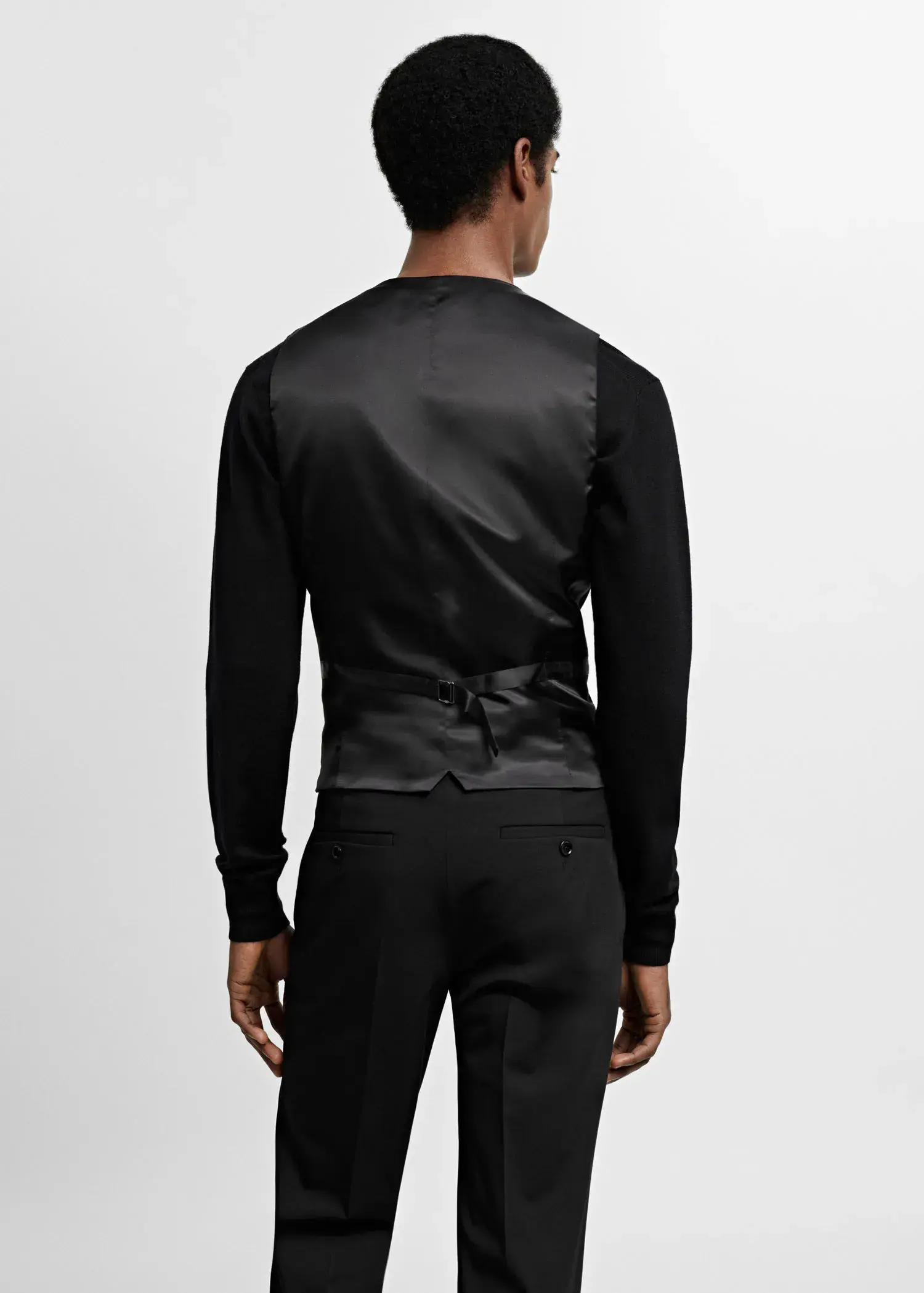 Mango Super slim-fit stretch fabric suit vest. 3