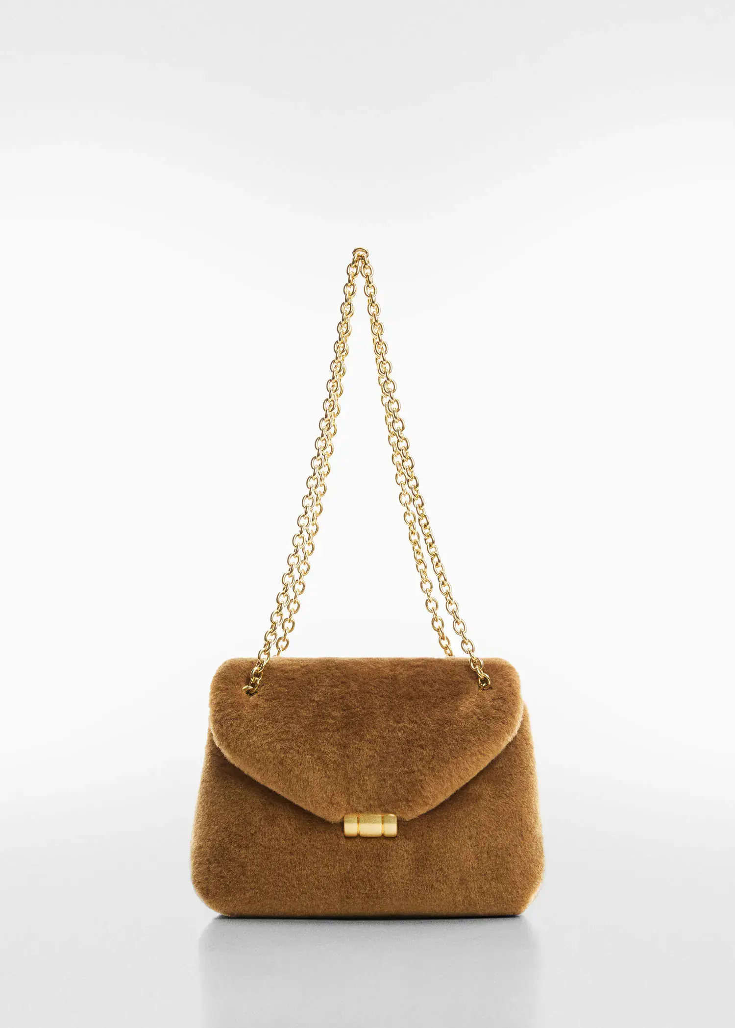 Mango Quilted fur-effect bag. 3