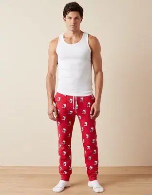 American Eagle Snoopy Valentine Fleece PJ Pant. 1