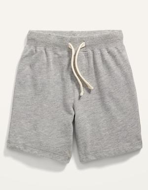 Functional-Drawstring Solid Shorts for Toddler Boys gray