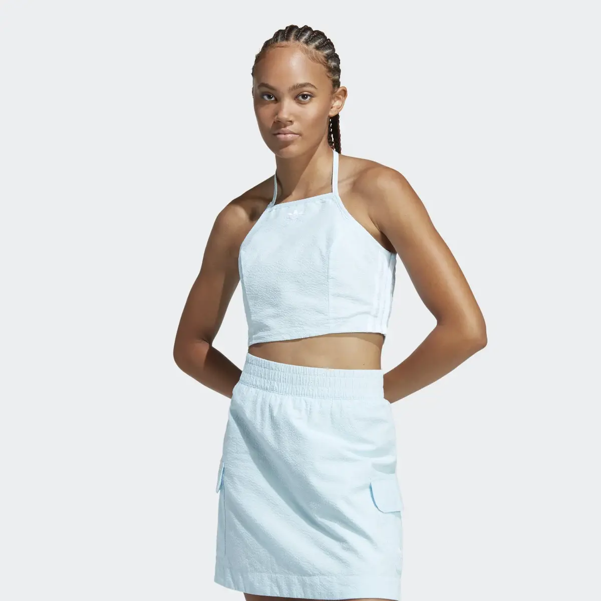 Adidas Adicolor Classics Poplin Halter-Neck Top. 2