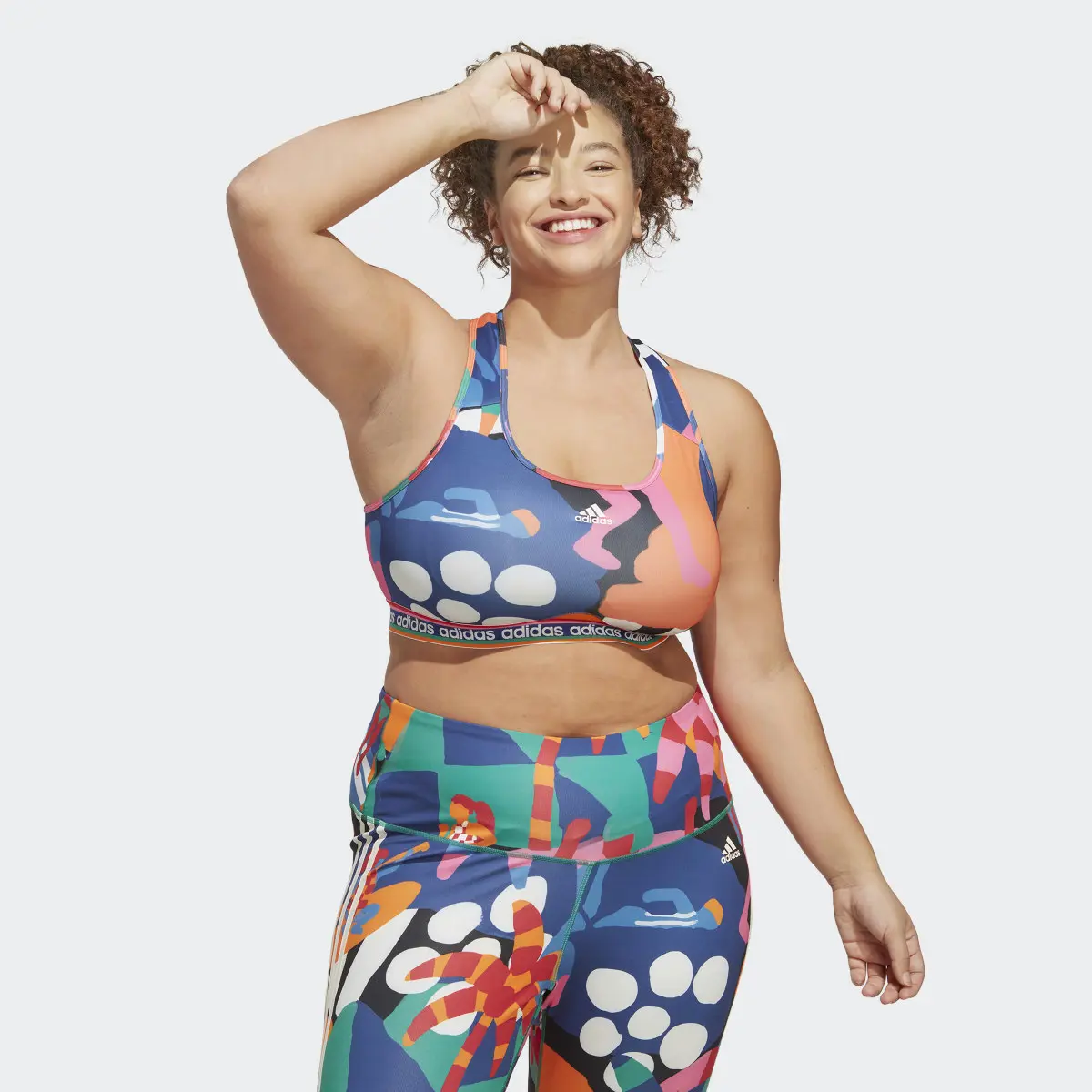 Adidas x FARM Rio Medium-Support Bra (Plus Size). 2