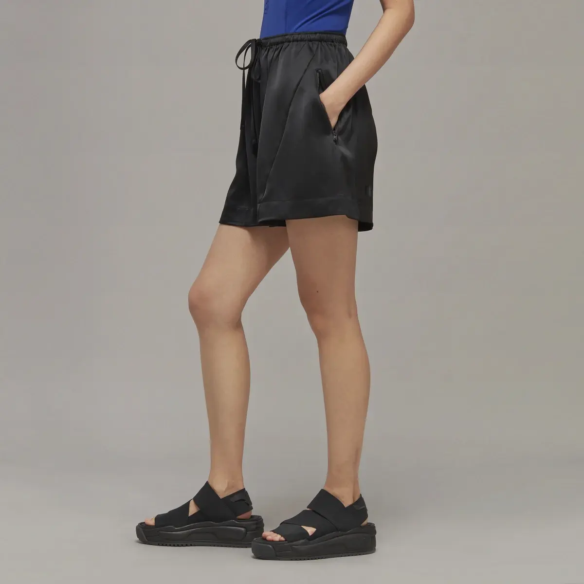 Adidas Y-3 Tech Silk Shorts. 2