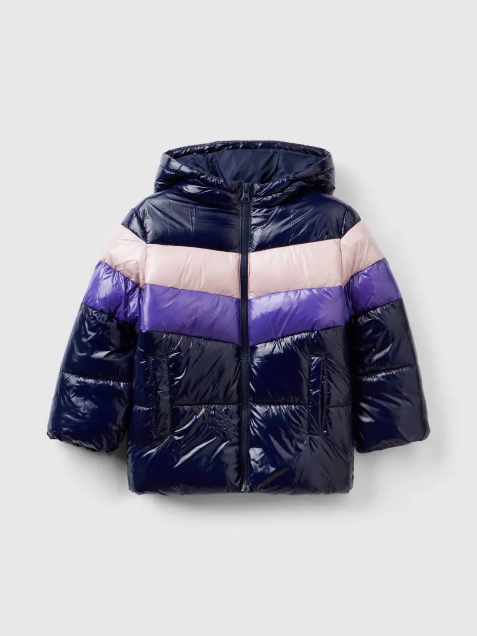 Benetton color block padded jacket. 1