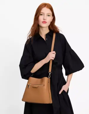 Hudson Pebbled Leather Shoulder Bag