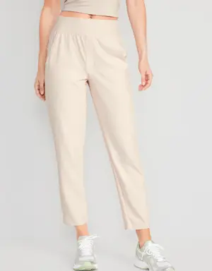 High-Waisted PowerSoft Combination Taper Pants beige