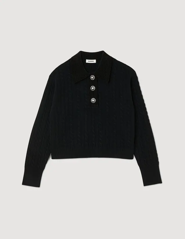 Sandro Knit polo neck sweater. 2