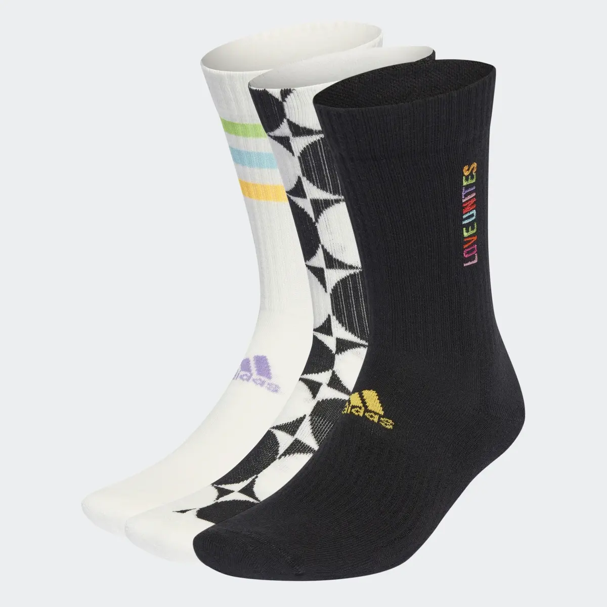 Adidas Love Unites Pride Socks 3 Pairs. 2