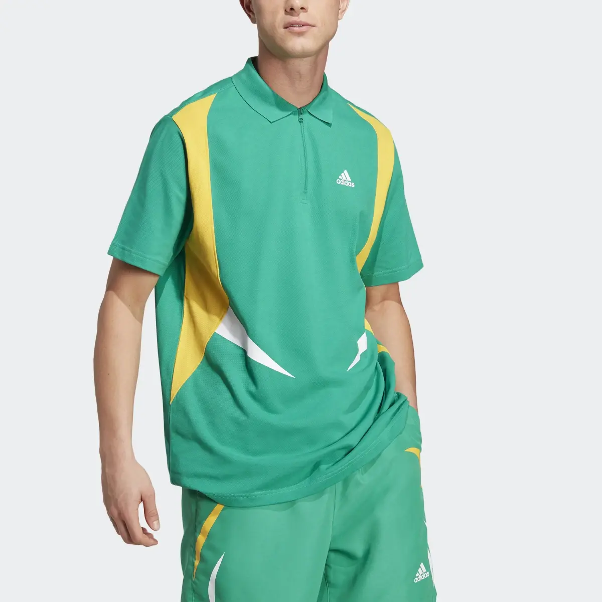 Adidas Colourblock Polo Shirt Tee. 1
