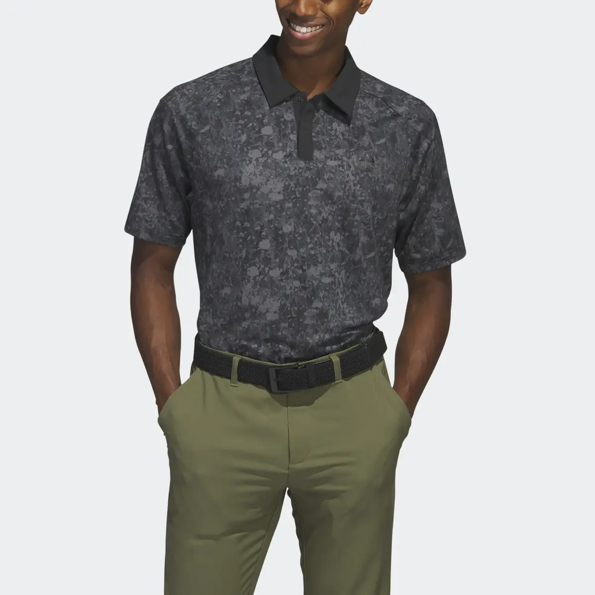 Adidas Mesh Ultimate365 Tour Print Golf Polo Shirt. 1