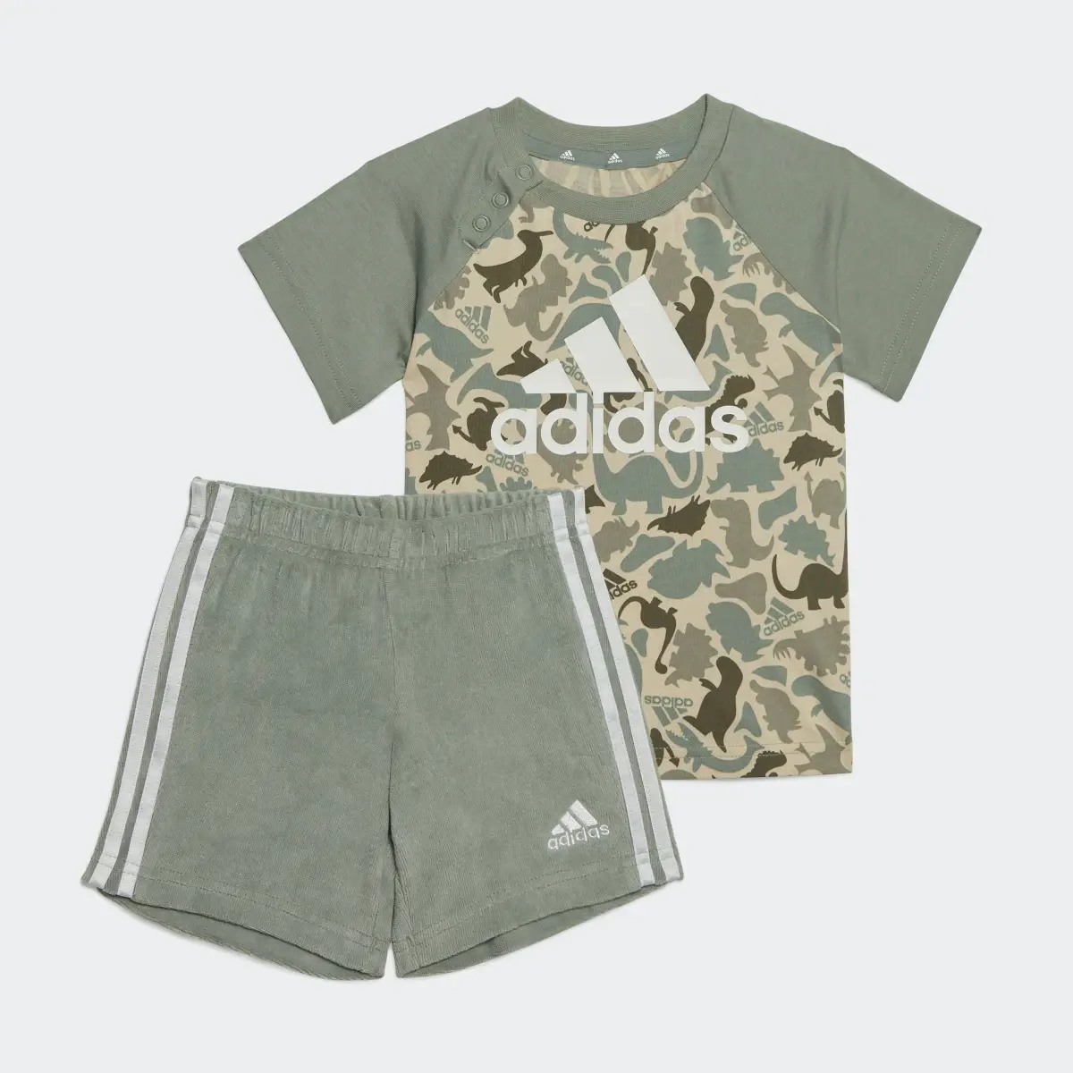 Adidas Dino Camo Allover Print Tee and Short Set. 2