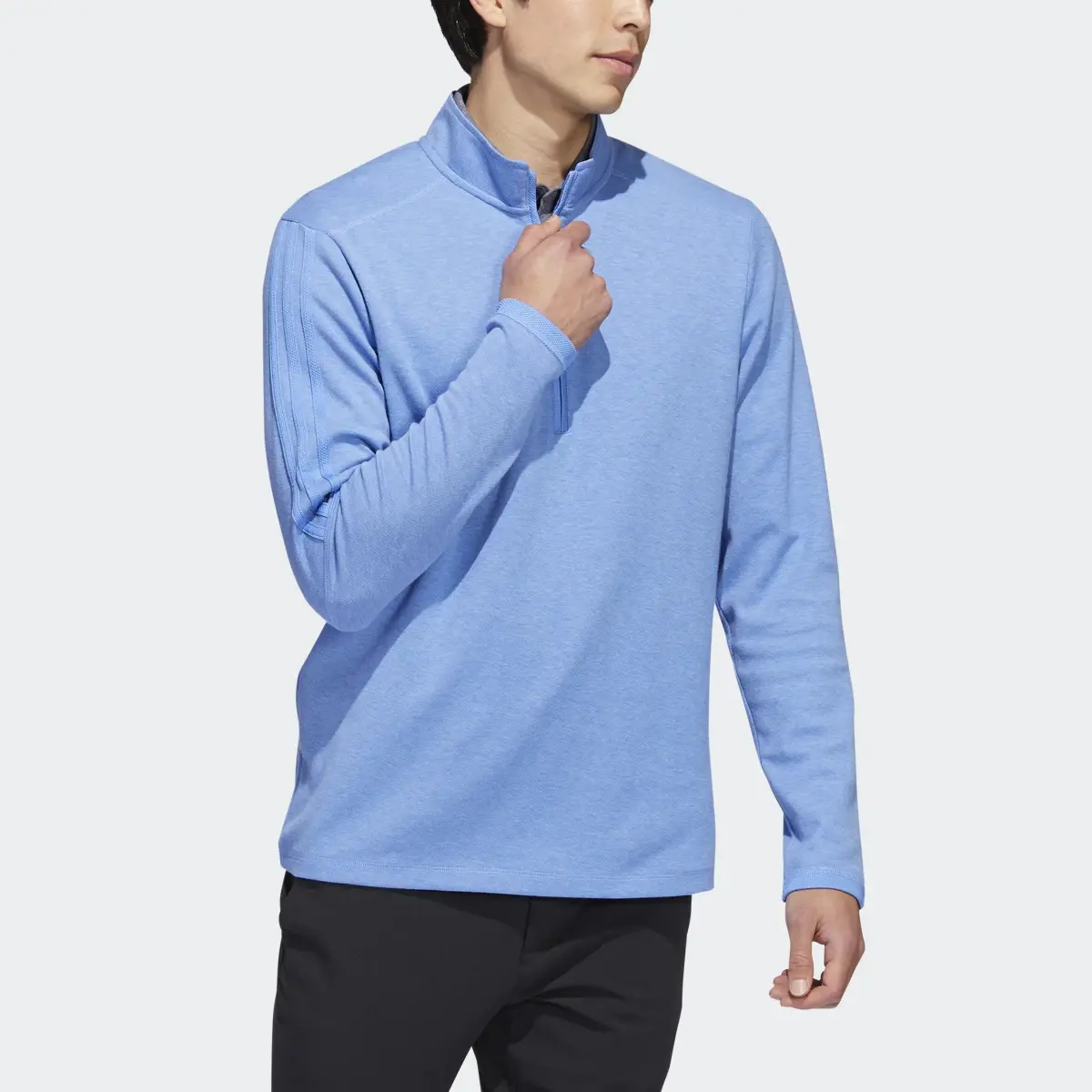 Adidas 3-Stripes Quarter-Zip Pullover. 1