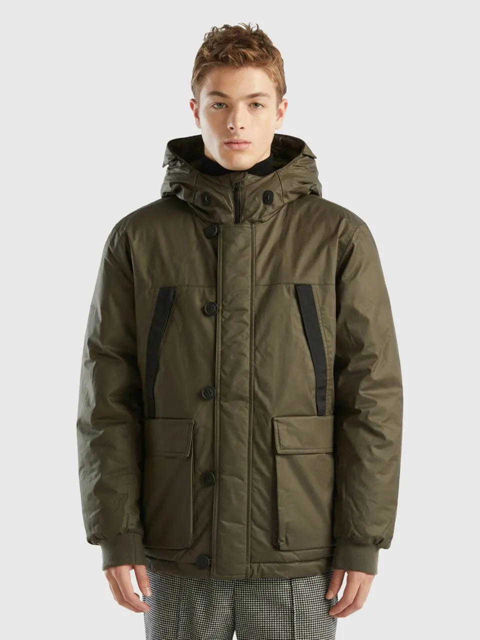 Benetton padded short parka. 1