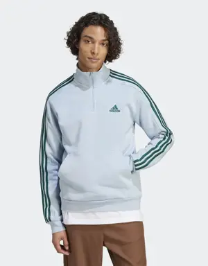Essentials Fleece 3-Stripes 1/4-Zip Sweatshirt
