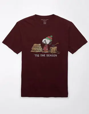 American Eagle Super Soft Snoopy Holiday Graphic T-Shirt. 1