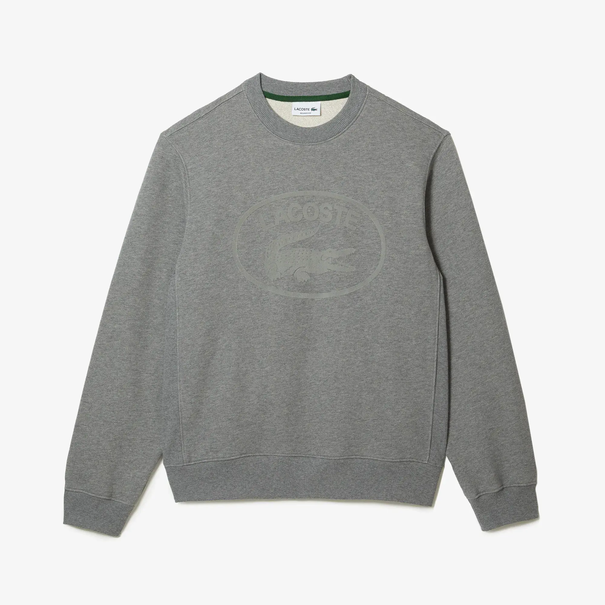 Lacoste Men's Relaxed Fit Organic Cotton Sweatshirt. 2 Lacoste Men's Relaxed Fit Organic Cotton Sweatshirt. 2