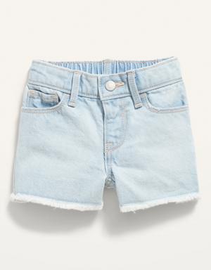 Light-Wash Jean Cut-Off Shorts for Baby blue