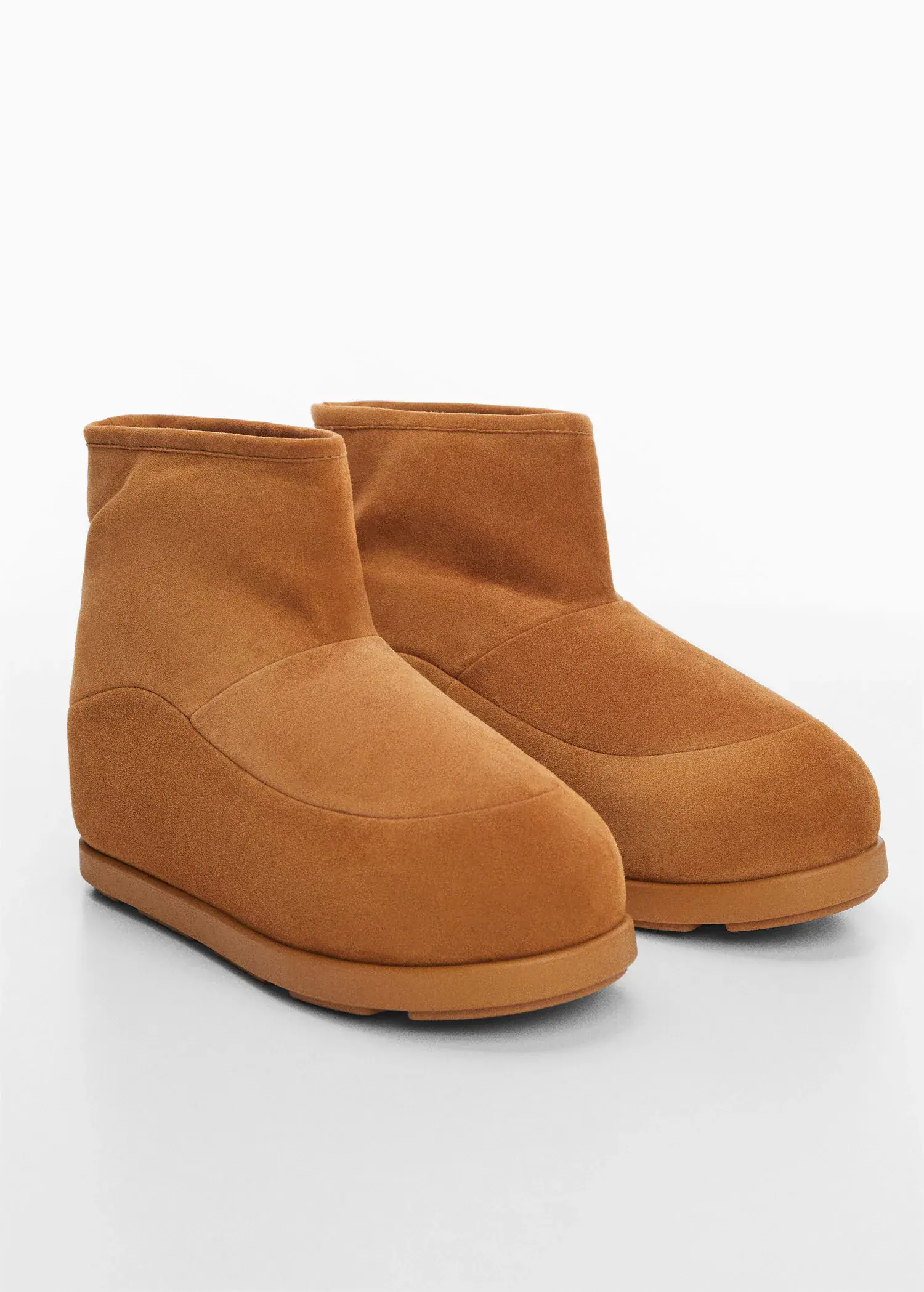 Mango Fur-effect suede ankle boots. 3