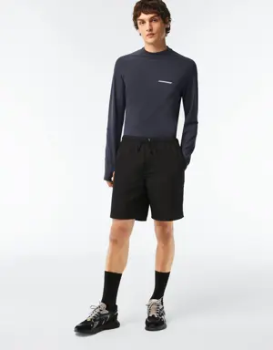 Lacoste Men's SPORT Tennis Solid Diamond Weave Shorts