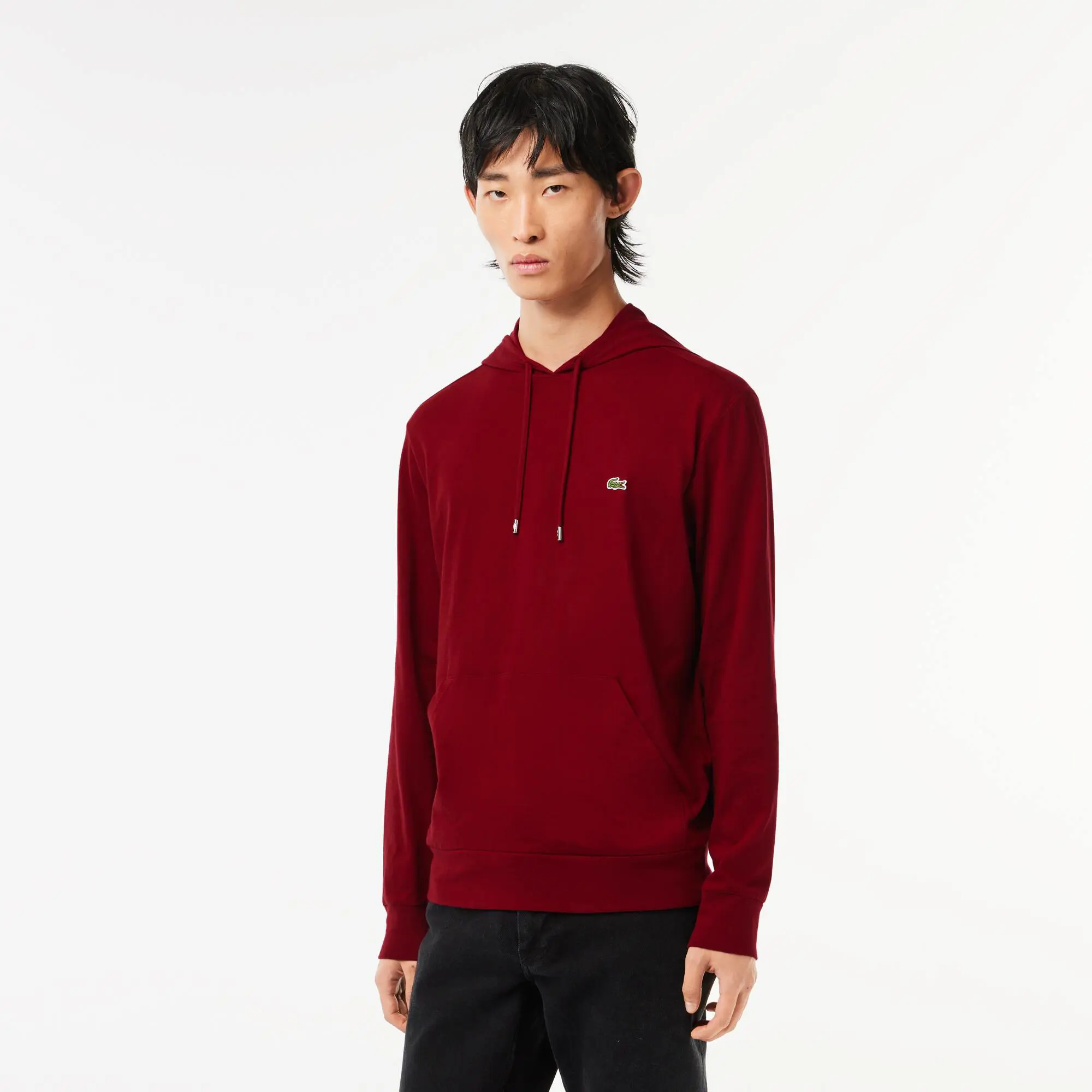 Lacoste Men's Cotton Jersey Hooded T-Shirt. 1