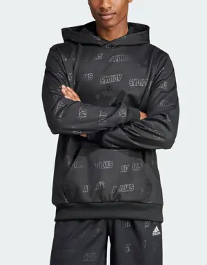 Embossed Polar Fleece Hoodie